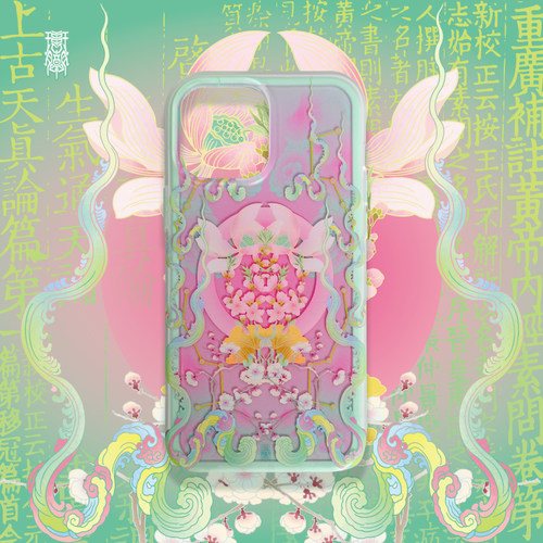 琯朗原创四气通天花卉手机壳