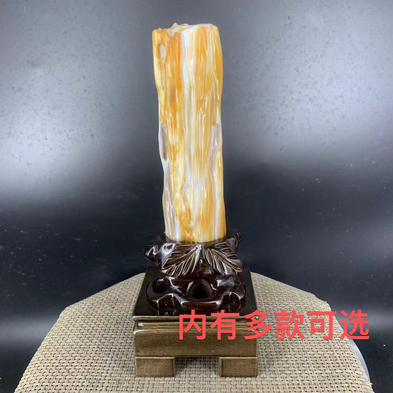 树化玉木化石天然木化玉原石硅化木奇石观赏石装饰送礼办公桌摆件
