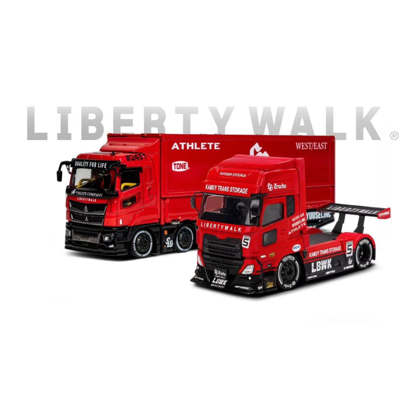 【预售】GCD X LNWK 剪影 红/黑 货柜/拖头 1:64合金车模图片