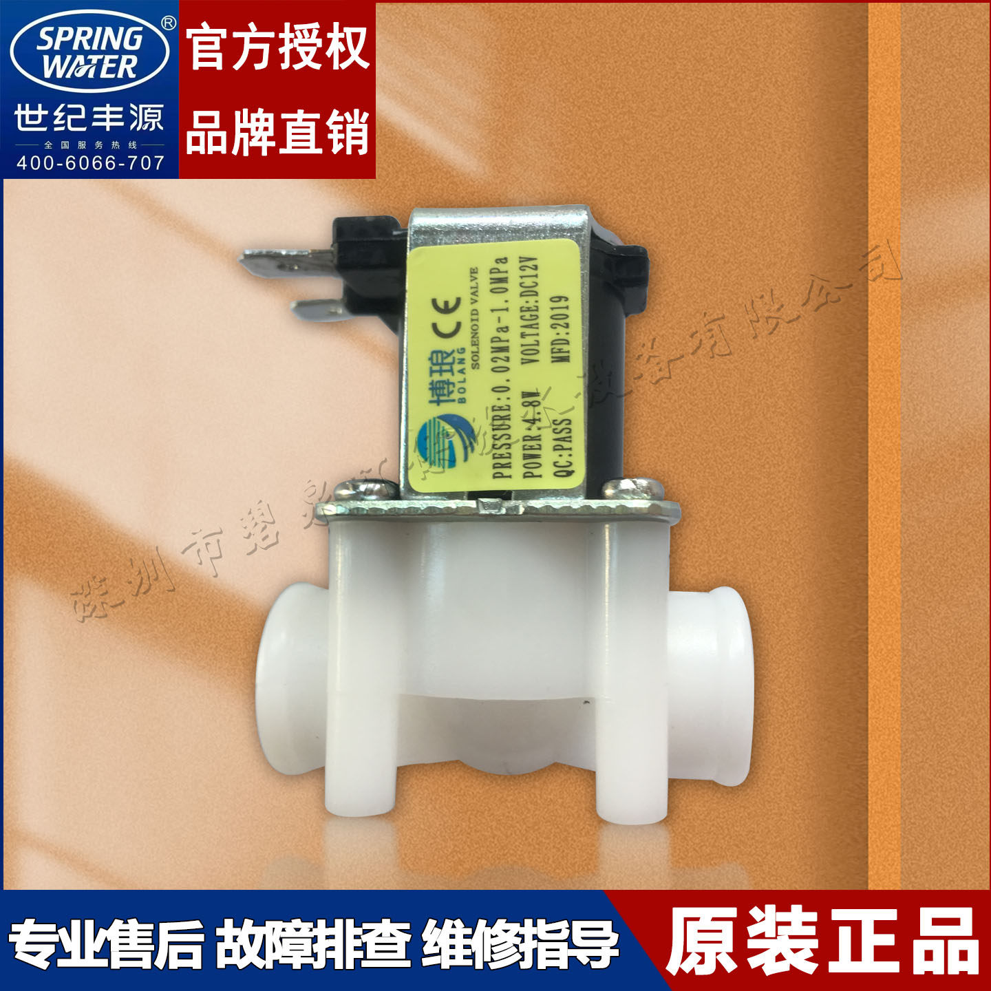 世纪丰源饮水机出水电磁阀2分内牙/DC12V/5W