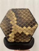 黑檀二胡蒙皮琴桶 扁孔可选皮 带底座 手工蒙皮音质优美 六角琴桶