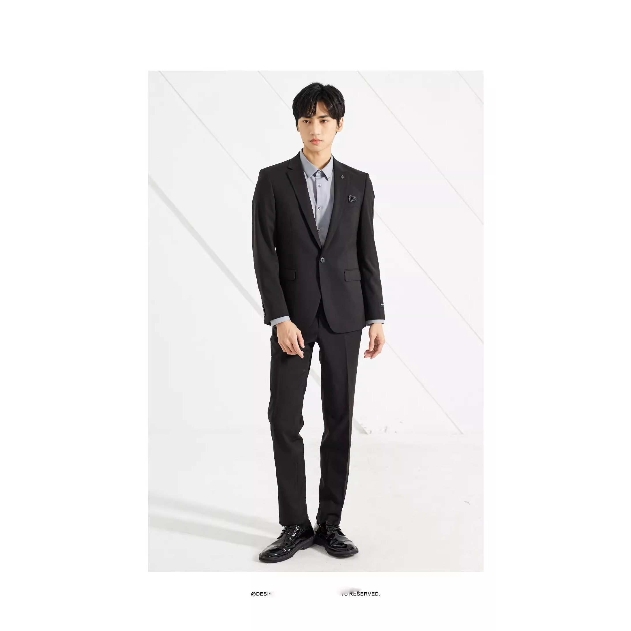 A3QXF061 081SA男装时尚正装经典平驳领修身结婚礼服西服外套