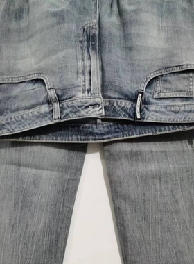 20XNZ22601 60201利家男装夏季轻薄透气休闲低腰窄脚九分牛仔裤