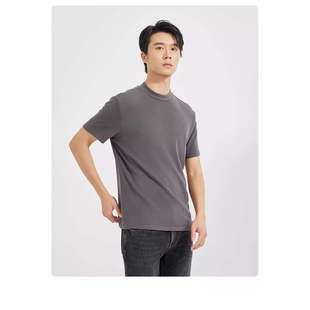 新款 时尚 修身 保暖内搭圆领短袖 B4DTX0061 T恤男装 0063S利家冬季