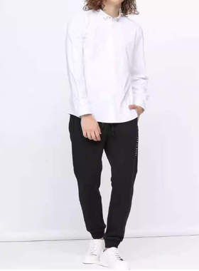 Q8QXC0061Y利家男装秋季新款商务时尚白色暗花休闲长袖衬衫衬衣