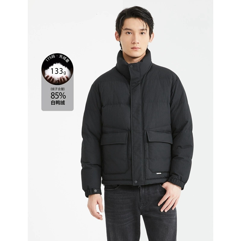 24DRF0101A 0102A利家冬季时尚舒适保暖立领休闲宽松羽绒服男装