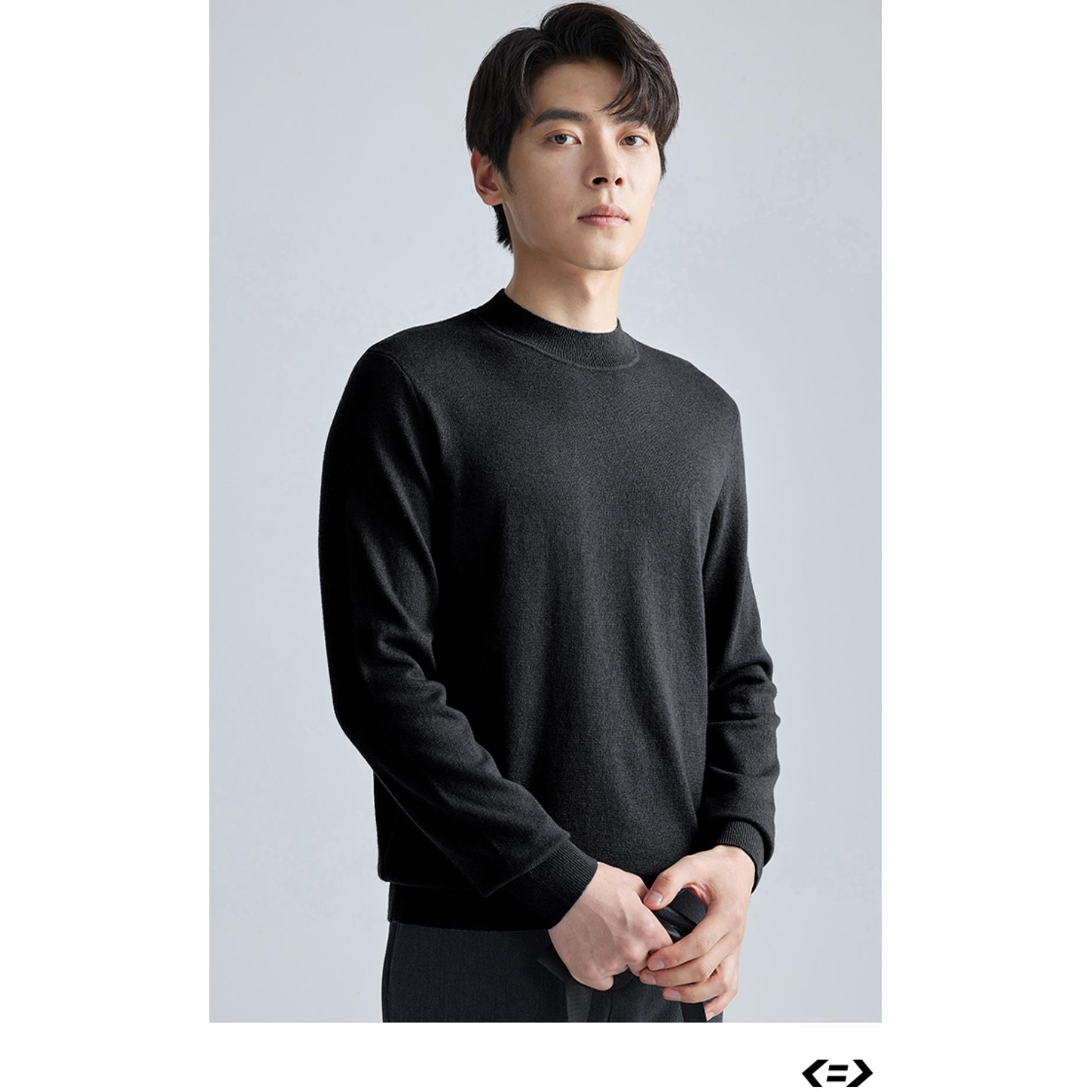 A4DMS0011 0012 0013S利家冬季舒适时尚保暖圆领针织百搭毛衣男士