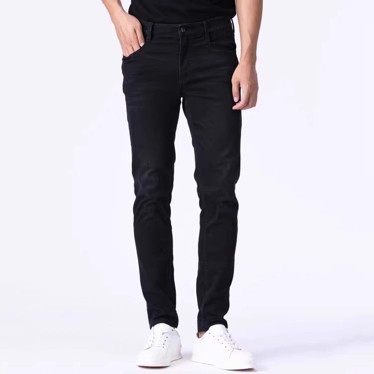 20DNZ20101利家冬季商务时尚流行保暖柔软百搭低腰窄脚牛仔长裤男