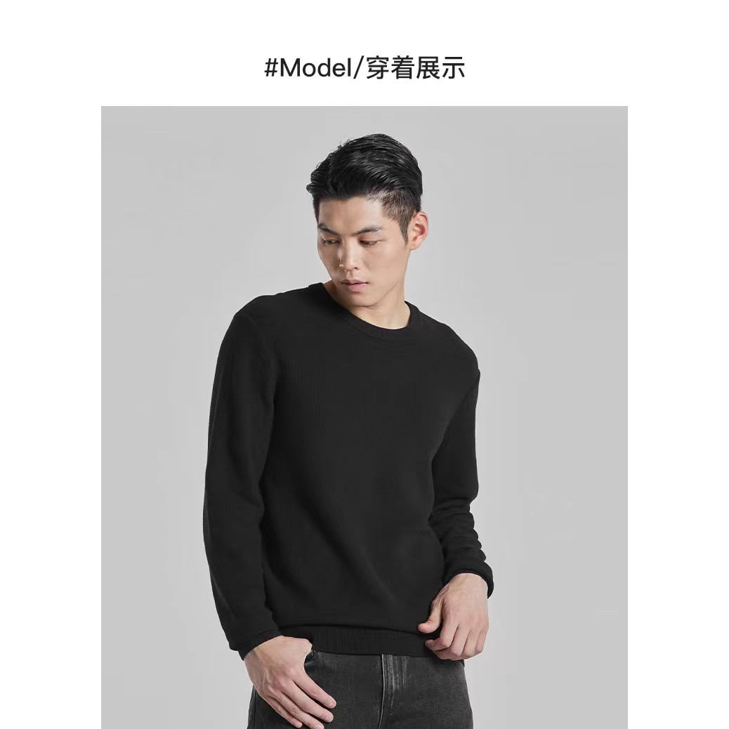 G3DMS7381 7382 7383 7384S利家冬季新款圆领修身百搭长袖毛衣男