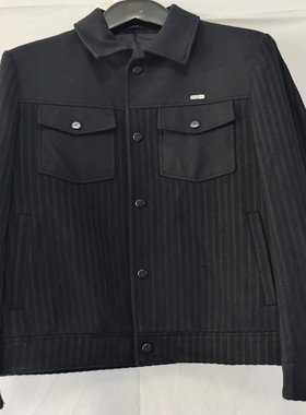 21DYR9051S利家秋冬时尚新款修身翻领单排扣呢子夹克百搭外套男装