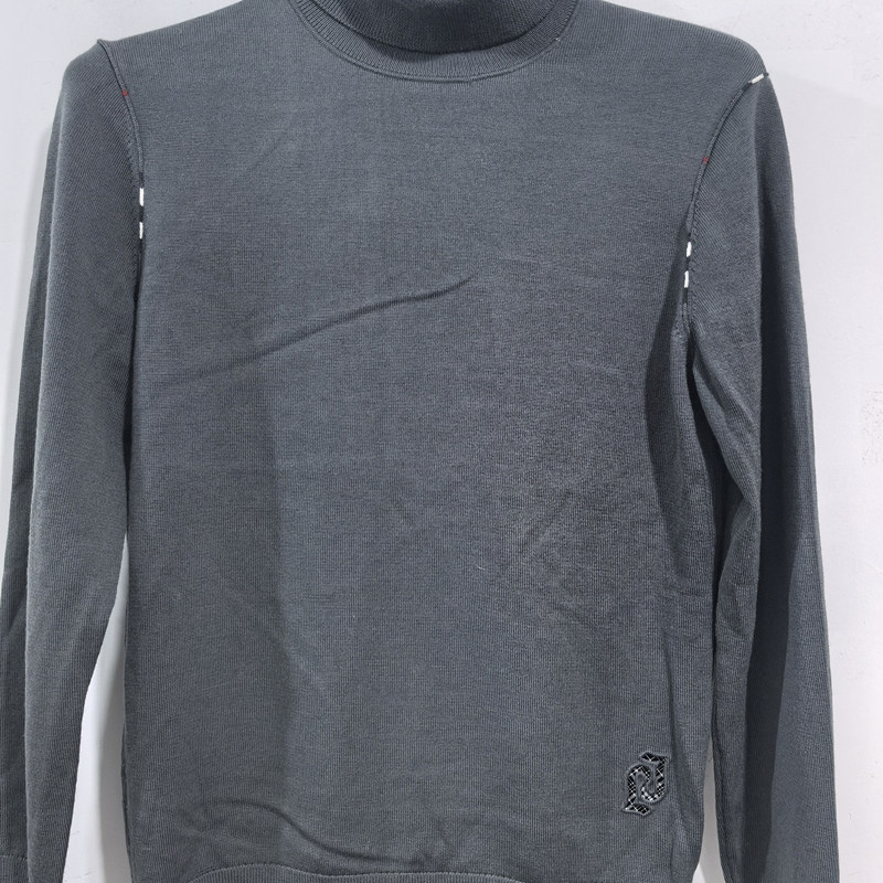 23DMS0301S利家男装冬季商务通勤内搭保暖可翻高领修身长袖毛衣