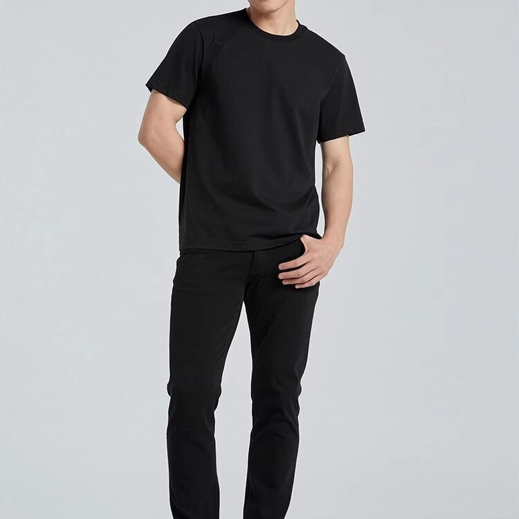 G4XTX3111 3114 3116Y利家夏新款时尚纯色螺纹圆领休闲短袖T恤男