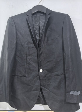 简约通勤平驳领一粒扣西服外套