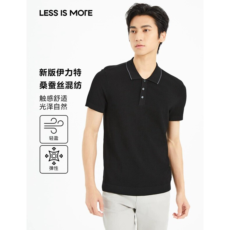 Q5XTX5131S利家男装夏季时尚帅气透气修身针织百搭短袖POLO衫T恤