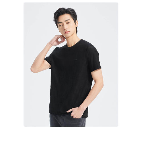 Q5XTX6051 6052S利家夏季时尚舒适新款印花圆领舒适修身短袖男装