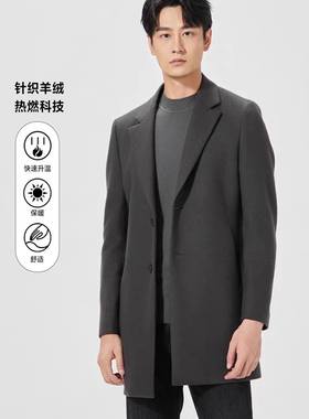 24DYR5011Y 5012Y 5013Y利家男装冬季时尚保暖中长款休闲呢子大衣