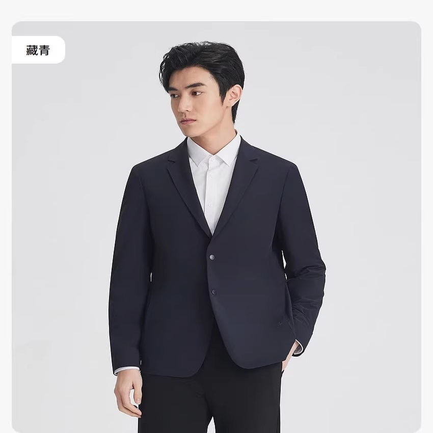 23QDX321 322SA利家男装秋季时尚新款纯色修身通勤休闲西服外套