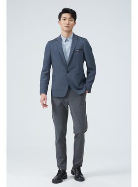 Q1CDX011SA利家春季时尚新款商务绅士通勤上班休闲单西服上衣男装