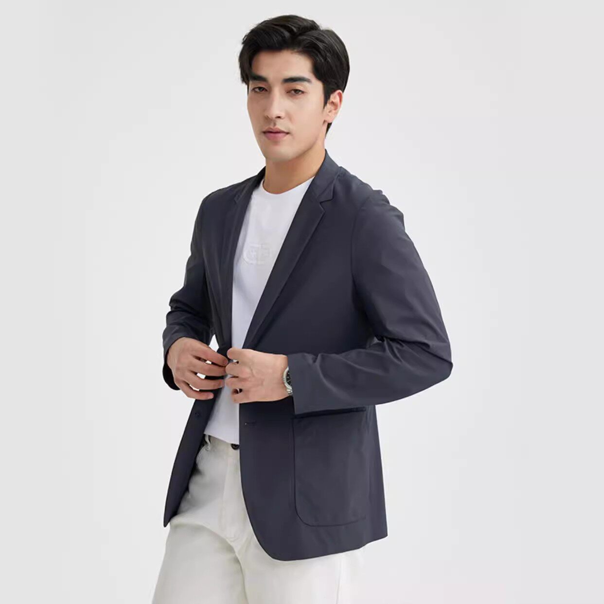 G4XKF911 912 913 931SA利家夏季流行透气修身西服休闲男空调服