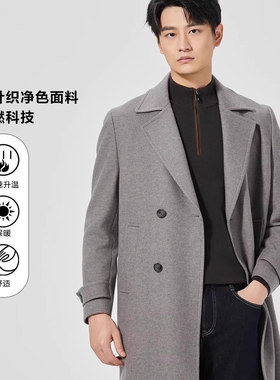 24DYR3071Y 3072Y 3073Y利家冬季时尚新款休闲双排扣呢子大衣男士