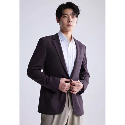 A4QDX051SA利家秋季时尚新款舒适修身通勤平驳领休闲百搭西服男装
