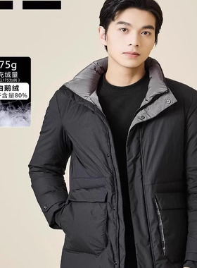 23DRF9101 9521 9531 9591S冬季时尚新款立领微皱休闲羽绒服男装