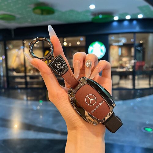 适用奔驰c200I车钥匙套A180壳GLA200扣GLC260金属GLK300包S级CLA