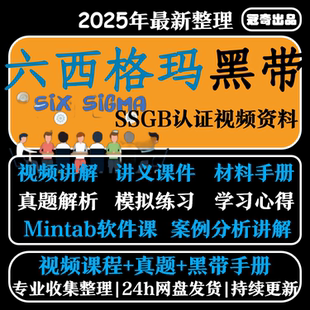 2025六西格瑪黑帶視頻教程中質協(xié)SSBB認證題庫培訓資料6sigma課程