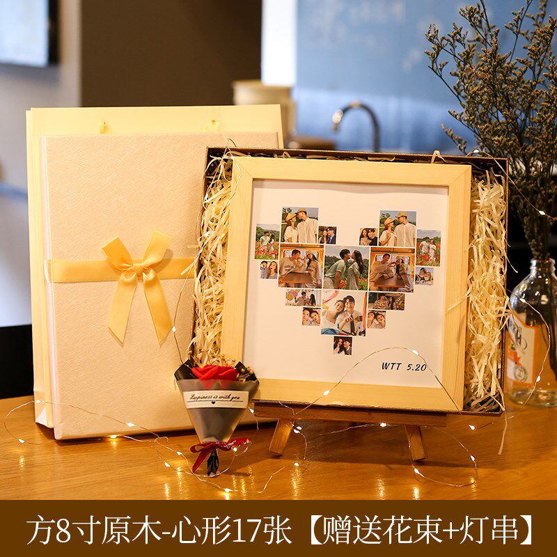 diy photo custom frame valentines day, birthday gift girls