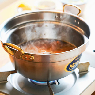 【中尾铝业】不锈钢双耳料理锅King-Denji D-10 日本制专业级耐用