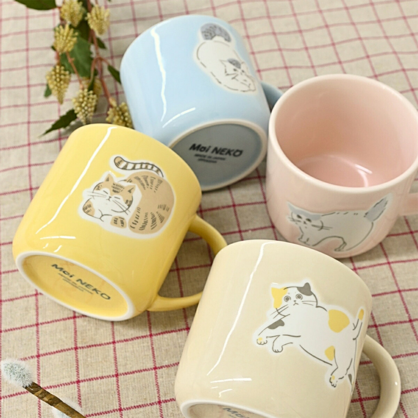 【日本制】MoiNEKO 美浓烧猫咪马克杯 350ml 微波炉·洗碗机可用