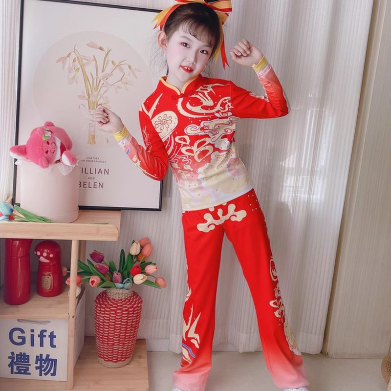 专业健美操比赛服表演服儿童学生