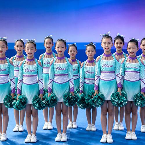 儿童啦啦队服花球演出服比赛表演