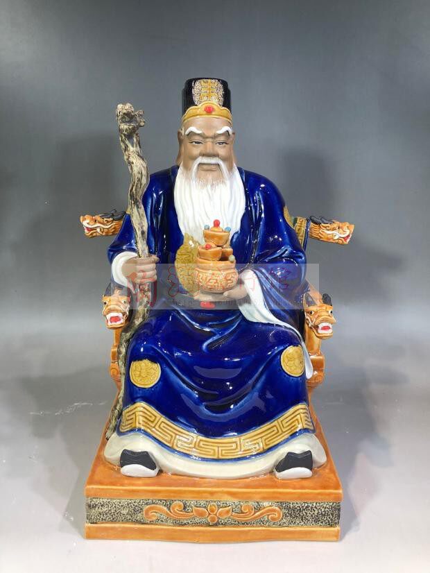 陶瓷工艺品石湾公仔家居装饰品礼品寺庙供奉招财摆件土地公婆促销