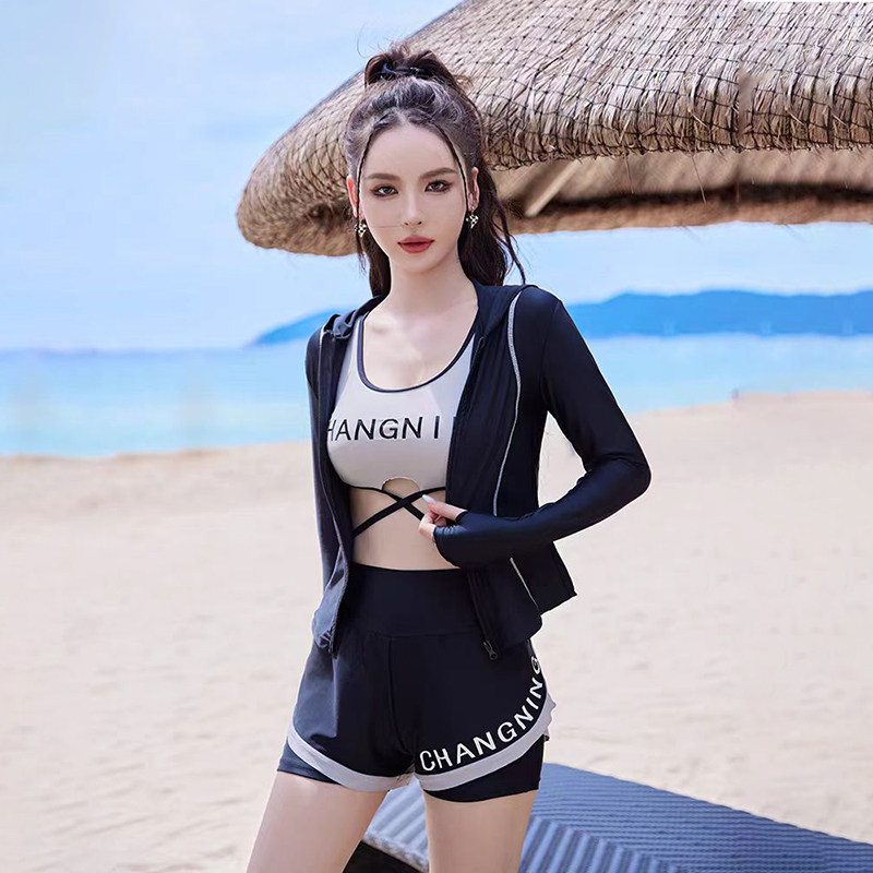 女分体全身长袖长裤防晒游泳衣