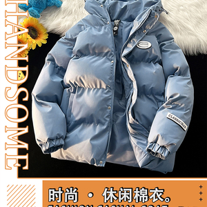 25年秋冬情侣棉服秋冬季连帽棉衣男装潮牌保暖棉袄外套888P50图片