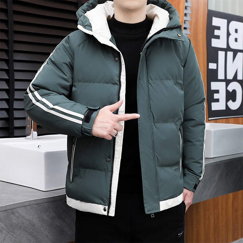 25年秋冬破卡面料两条杠棉衣男外套防风连帽棉服宽松棉袄外套P40,男装棉衣,星座1712-5