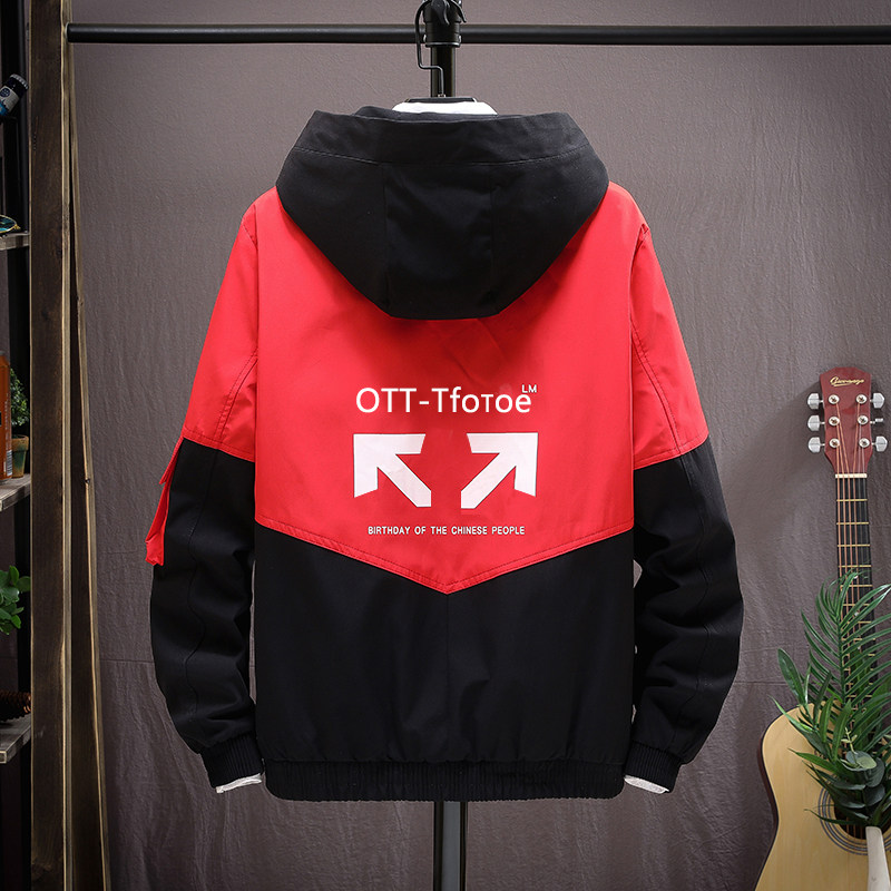春秋男士外套潮流韩版工装夹克青少年学生薄款上衣服休闲连帽P25,男装夹克,星座1712-5