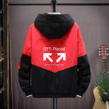 春秋男士外套潮流韩版工装夹克青少年学生薄款上衣服休闲连帽P25，男装夹克，星座1712-5