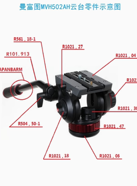 【原装配件】曼富图ManfrottoMVH502AH云台（全）配件 曼富图零件