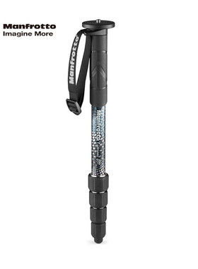 曼富图MMELMIIA5BK旋锁铝合金独脚架5节