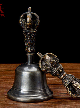 尼泊尔手工全铜铃杵摆件装饰品