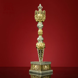 藏村三面普巴金刚橛秽迹金刚橛室内家用降魔杵桌面装饰摆件