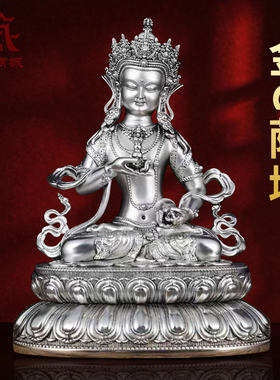 铜镀银金刚萨埵铜像摆件