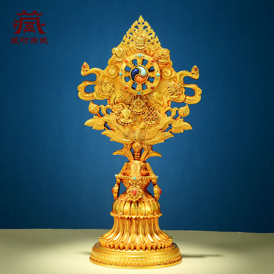 全鎏金七政宝桌面铜摆件