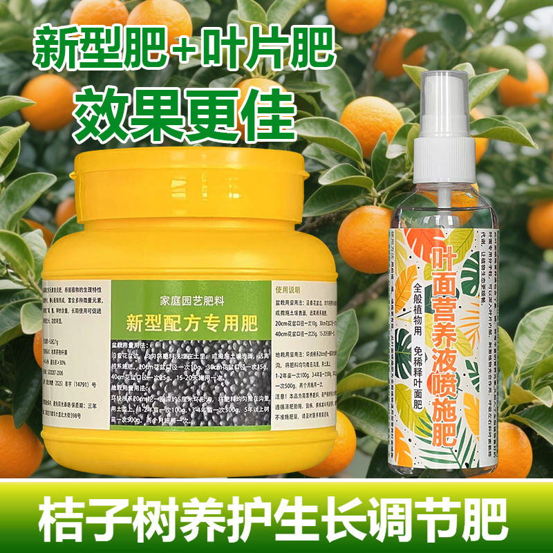 桔子树专用肥料盆栽种植桔子树果苗营养液叶面肥颗粒浓缩有机肥料