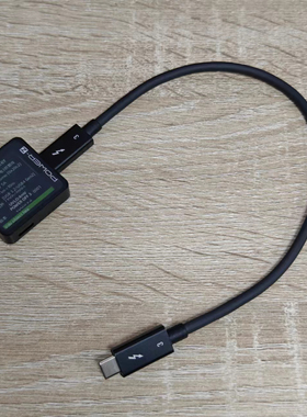 雷电3数据线40Gbps支持100W 20V 5A充电