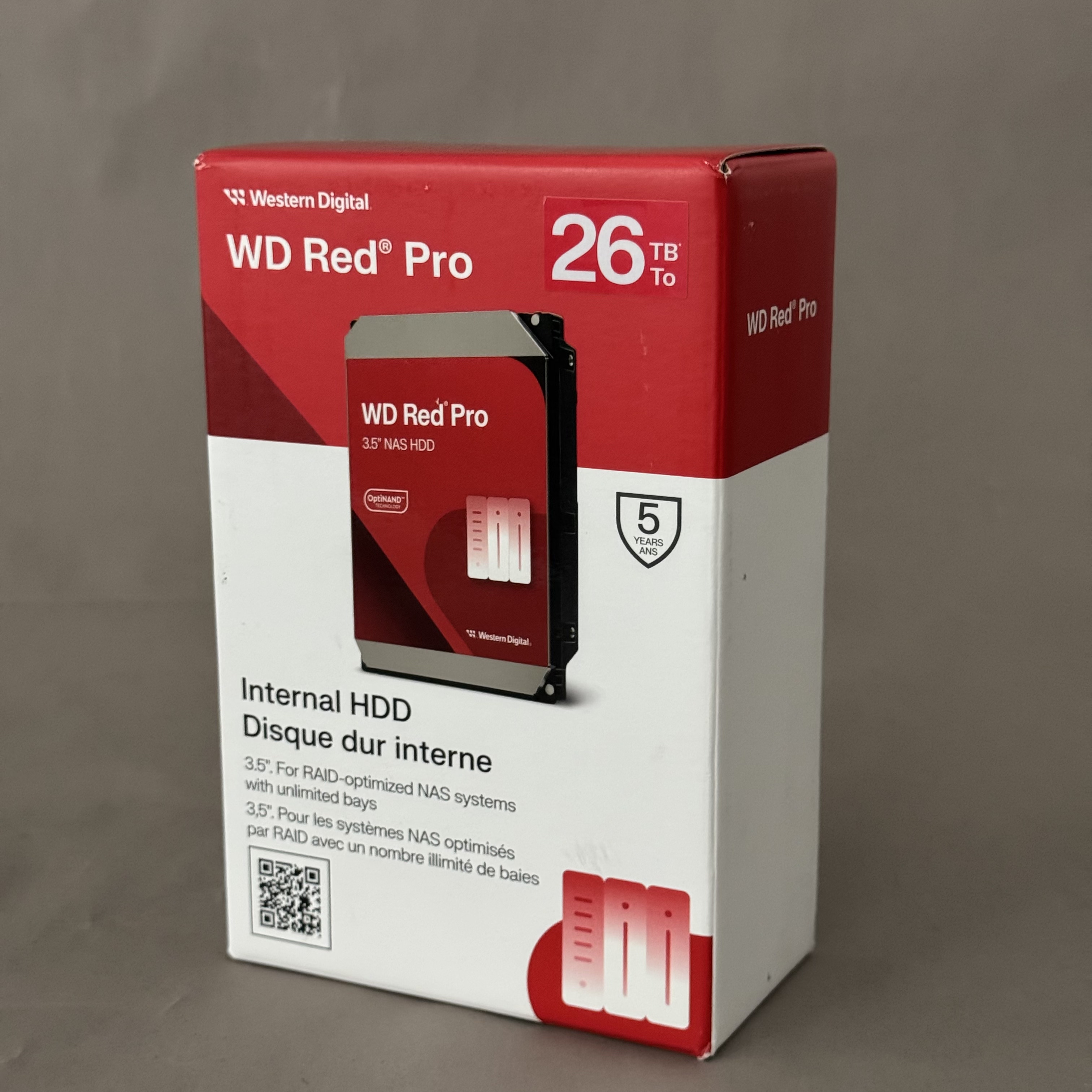 WD/西部数据 WD260KFGX红盘26T台式机NAS高速3.5寸SATA服务器26TB
