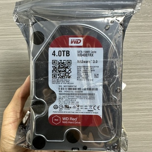 3.5寸SATA高速4TB WD40EFRX 机NAS 4T红盘台式 西部数据