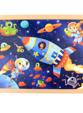 DOLI 出口  木制益智智力玩具拼板24片48片拼图3岁4岁5岁